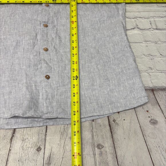 Velez Artisan Men 100% Linen Button Shirt Top Size Large Semi Fit D034 -23 - Picture 3 of 16